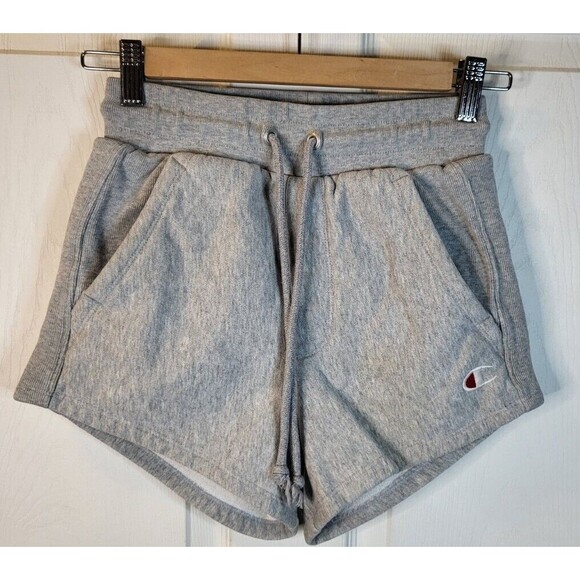 Vintage Champion Reverse-Weave Gray Shorts Women's X-Small XS 90s Gym Workout - Picture 1 of 4